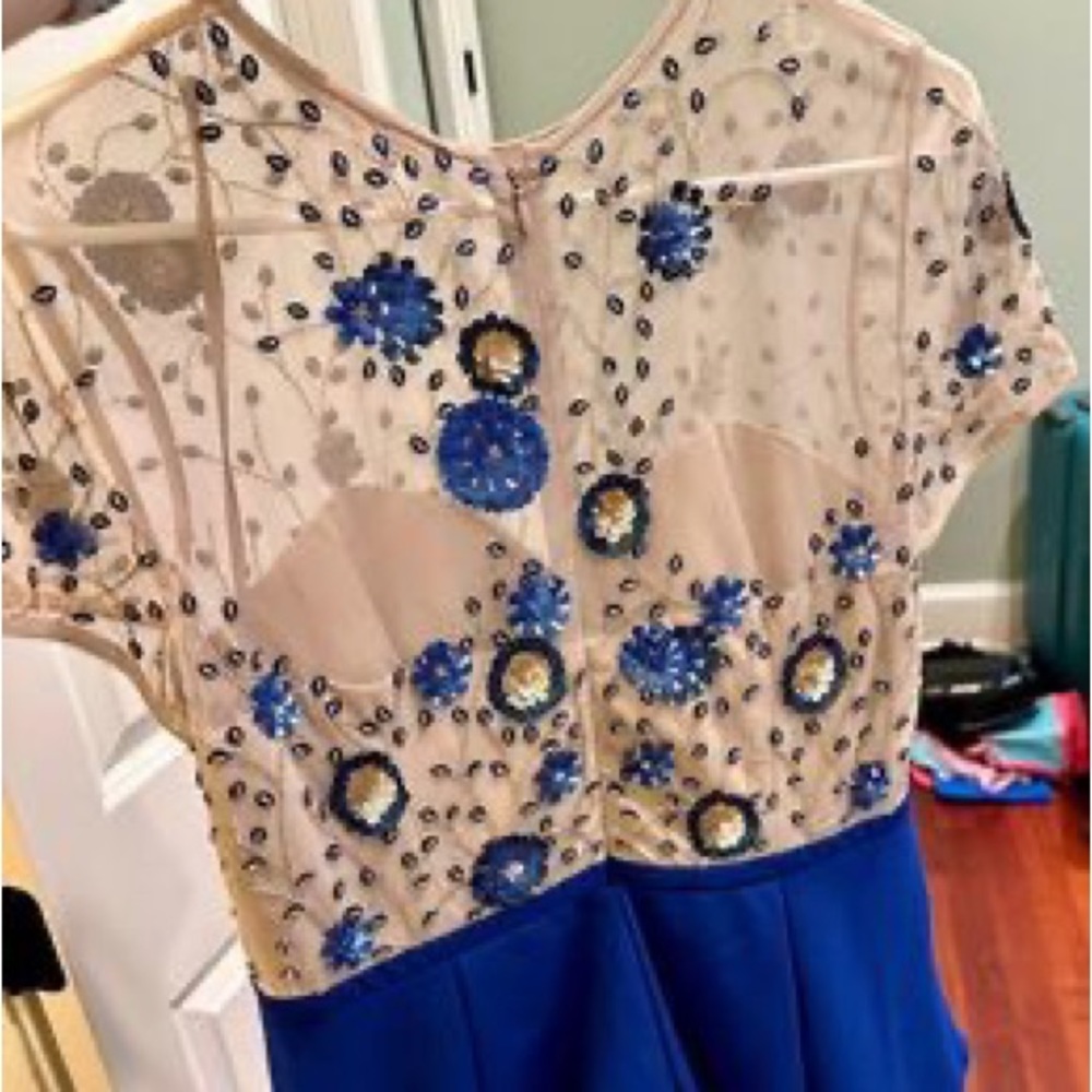 Royal blue gown